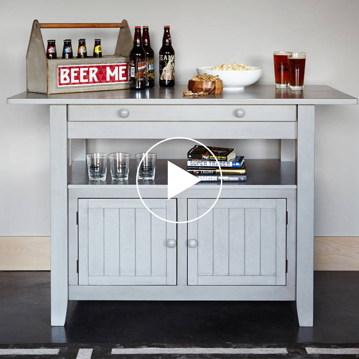 Cantina Ext Counter Table -Prairie Grey