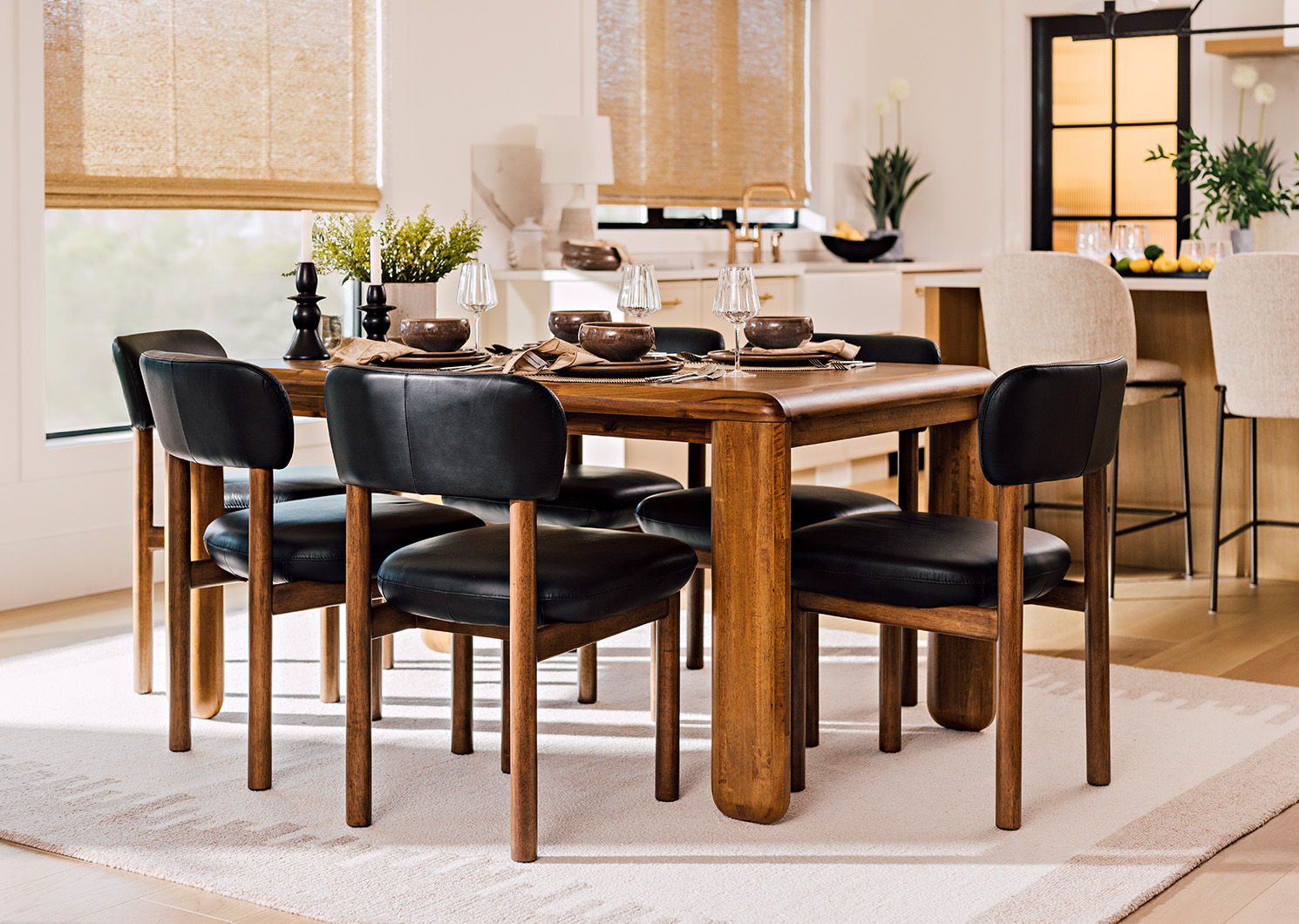 Chaise en cuir Corvin -Olson ardoise