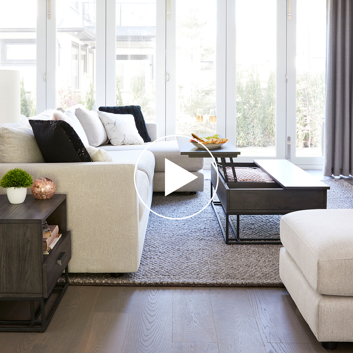 Brier Lift-Top Coffee Table -Elon Smoke