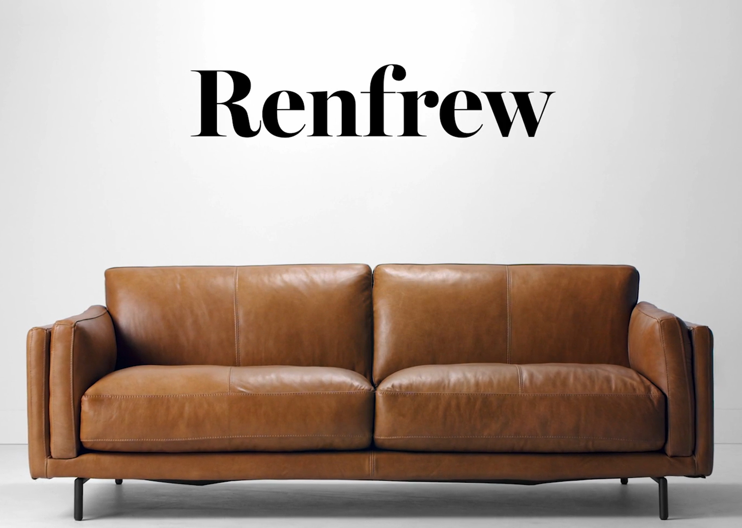 Renfrew Leather Sofa 80" -Adler Grey